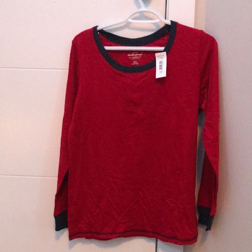 Red Weatherproof long sleeve pj shirt
